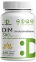 Suplement DIM 300mg, 240 Czapki, 4 miesiące dostaw 124; Estrogen równowagi dla mężczyzn i kobiet 124; Diindolylometan Plus czarny pieprz Ekstrakt dla zwiększonej absorpcji 124; Hormonal & Skin Health Support