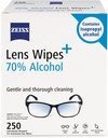 ZEISS Nawilżone soczewki Czyszczenie chusteczki 70% Alkohol, 250 Hrabia