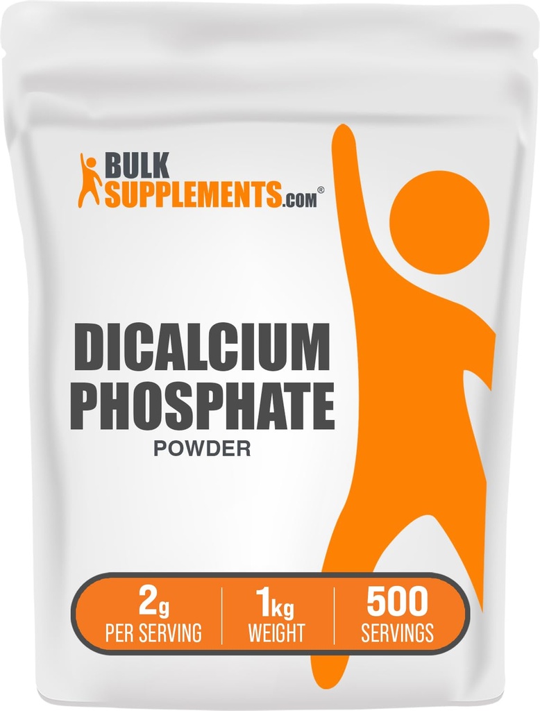 BulkSupplements.com Dicalcium Phosfate Powder - Suplement wapnia, DCP Supplement - Unflavored & Gluten Free, 2g per Serving, 1kg (2.2 lbs) (Opakowanie po 1)