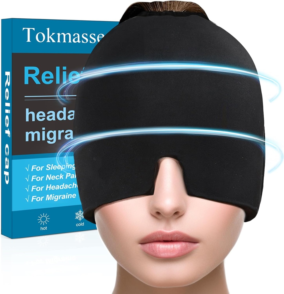 Migrena Relief Cap, lód Head Pack żel, zimna i ciepła Terapia, Sinus Eye Patch Ból głowy, Obrzęki, Ulga napięcia i ciśnienia