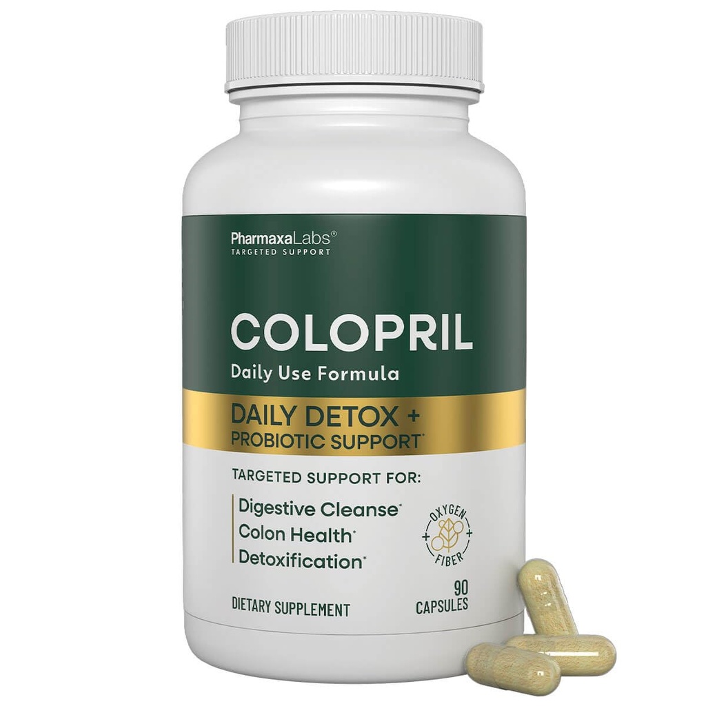 Colon Cleanse Dietary Supplement - Pomaga w oczyszczaniu Bowels & Digestive Tract - Łagodnie Zaparcia - Ginger Root, Lactobacillus, Pyllium Husk & Magnezu Tlenki - 90 Kapsułek (opakowanie po 1)