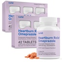 Kurista Omeprazol 20 mg Tabletki luzem - 84Count Delayed- Release Tablets - Acid Refluvel Medicine for Heartburn Relief (2 opakowania po 42 Tabletki - 84 Razem)
