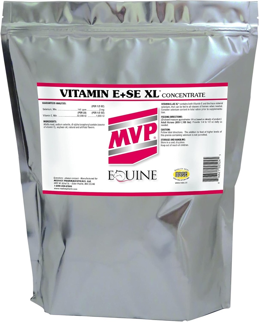 Witamina E / SE XL (10lb) Skoncentrowana formuła do wspierania zdrowej funkcji mięśni w koniach