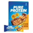 Czyste batoniki proteinowe, bez glutenu, batoniki, masło orzechowe czekoladowe, 50 gramów, 6 sztuk, {Importowane z Kanady}