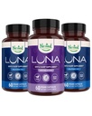 Nested Naturals Luna Melatonine- Free (120 Kapsułek Wegańskich) & Luna Natural Sleep Aid with Melatonin (60 Kapsułek Wegańskich) for Deep Sleep Death 124; Non-Habit Forming