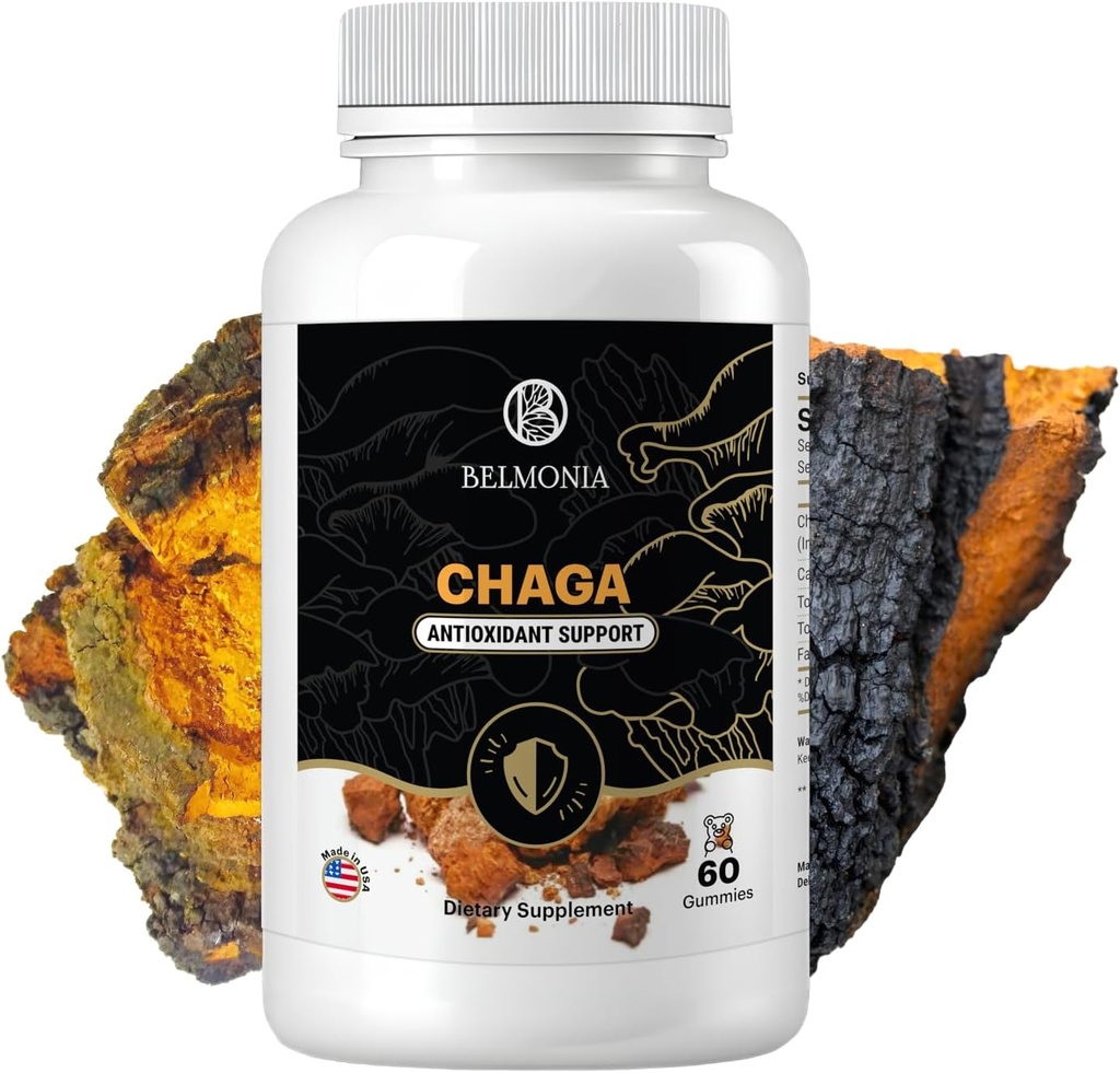 Choga Gummies Mushroom - Suplement przeciwutleniający do immunologicznego wsparcia - Dietetyczny Mushroom Supplement - 60 Gummies - Made in USA - Shroms for Health - Organic Vegan Frendly