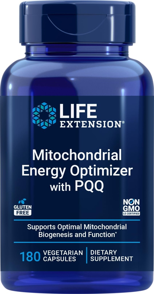 Life Extension Mitochondrial Energy Optimizer z PQQ, 180 Kapsułki wegetariańskie