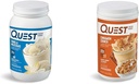 Quest Nutrition Vanilla Milkshake Protein Powder, 24 g białka, 1 g cukru, niskie węglowodory, Gluten Free, 3 funt, 43 porcje & Cynamon Crunch Protein Powder, 20 g białka, 2g netto Carb, 1 g cukru
