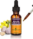 Herb Pharm Mullein Oil czosnku - zawiera Calendula, Czosnek, Kwiat mulleiny, Dziurawiec św. Jana, Oliwa z oliwek, 1 Ounce