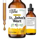 Wild & Organic St Johns Wort Tincture - Mood Support - Calming St John 's Wort Supplement - Hypericum Perforatum Herbal Liquid Drops - Vegan, Sugar & Alcohol Free - 4 fl oz