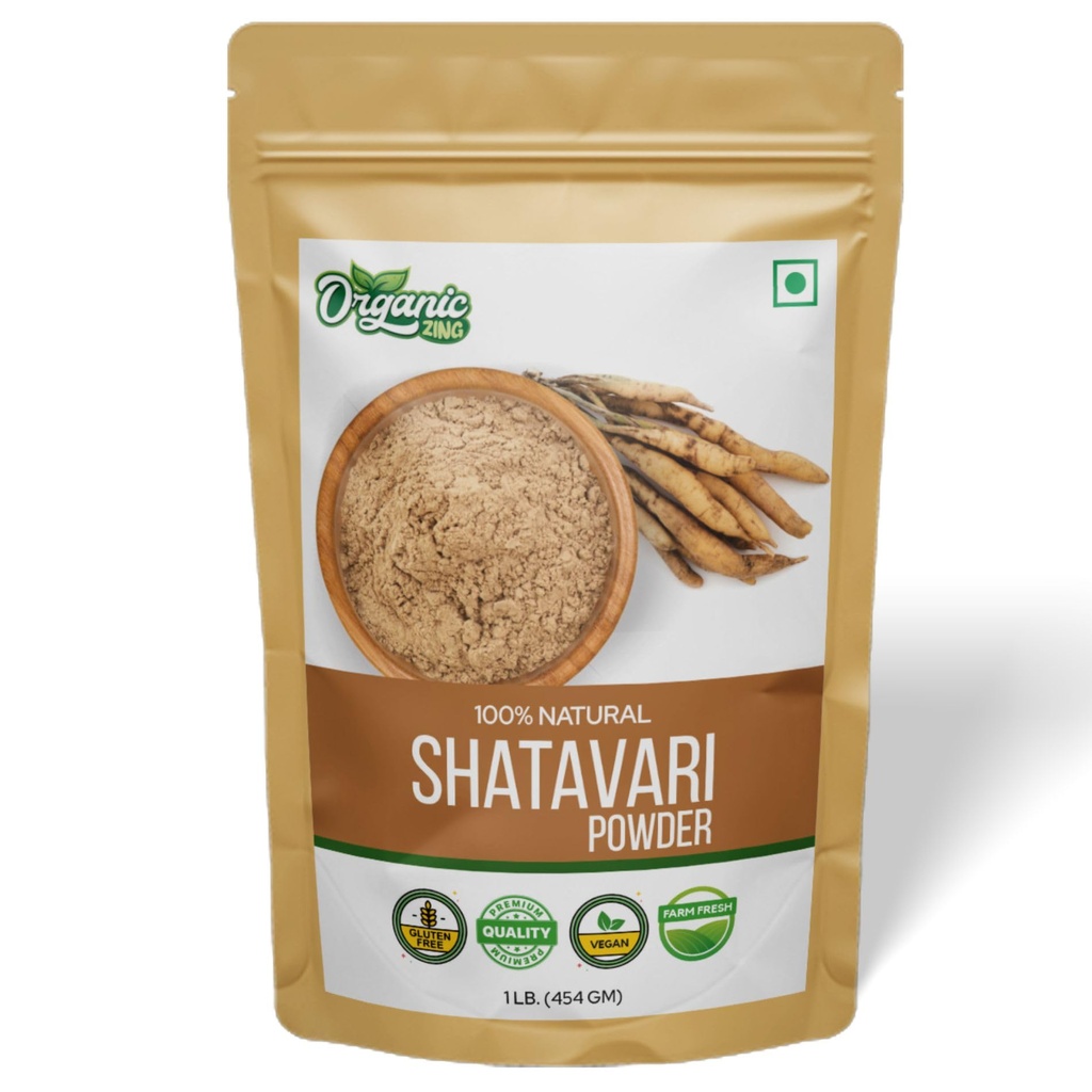 Organiczny proszek Shatavari dla zdrowia 16 oz (454 gram) Opakowanie po 1