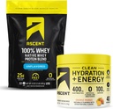 Aspect 100% Proszek z białka serwatkowego, Unflavored 2 lb & Hydration + Energia Elektrolity, Pomarańczowy Mango 40 Służenie