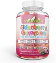 Black Sambucus Elderberry Gummies with Propolis & Echinacea + Vitamin C Antioxidant Flavonoids Immune System Booster for Kid & Adult Vegan Friendly | Raspberry Flavored. 100 Count