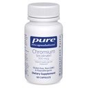 Czyste enkapsulacje Chrom (Pikolinian) 500 μg - dla metabolizmu lipidów i węglowodanów * - Suplement mineralny - Superior Absorption Chrom Supplement - Vegan & Gluten Free - 60 kapsułki