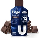 UCAN Edge Energy Gel Shots, Czekolada (12, 2 Pakiety unce) do biegania, Szkolenia, Trening, Fitness, Jazda na rowerze, Crossfit 124; Bez cukru, Wegan, & Keto Przyjazna Energia