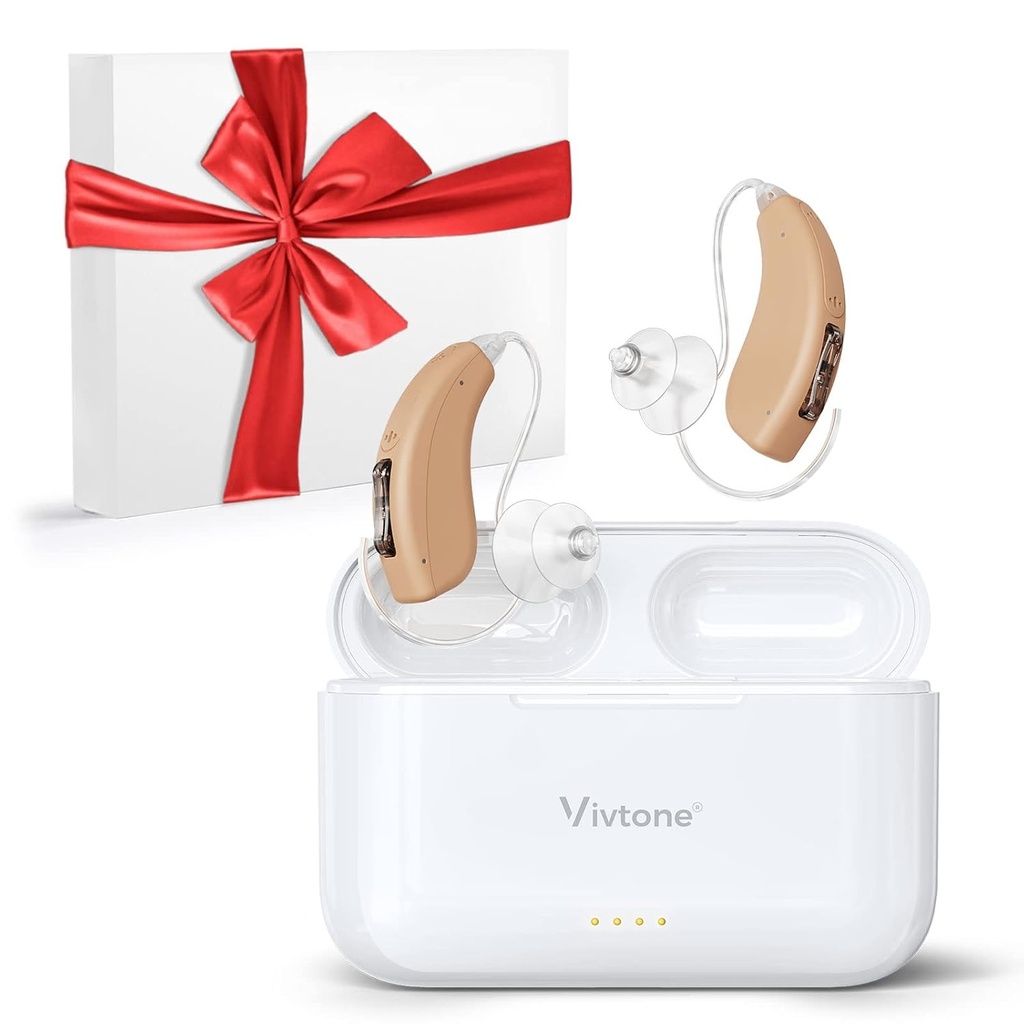 Advanced Multi Channel Digital BTE Hearing Assist, z recycling Charging Case dla 125 Hrs Backup Power, Auto- On / Off, Para, Lucid508- A