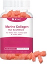 Marine Colagen Gummies- Multi- Mieszanka korzyści z Gummies Colagen witaminy dla zdrowego wsparcia skóry z witaminy C, cynku i biotyny, Zhydrolizowane Kolagen. (1 Pack)
