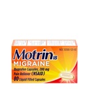 Motrin IB Migrena Relief Liquid żel Kapsułki z 200 mg Ibuprofenu na kapsułkę, szybko i skutecznie Migrena Headache Medicine z NLPZ Pain Reliever Ibuprofen, Kawiarnia wolna, 80