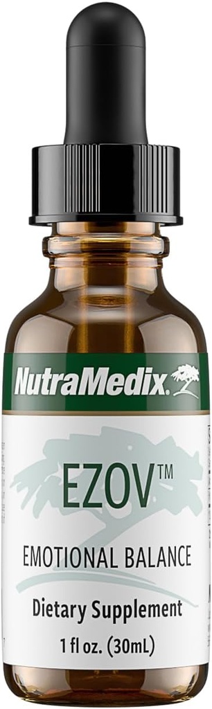 NutraMedix Ezov Hyssop Plant Drops - Płynny suplement do zarządzania stresem, Relaksacja, Przeciwutleniacze i Gut Health - Płynny Herb Extract for Mood & Wsparcie emocjonalne (1oz / 30ml)