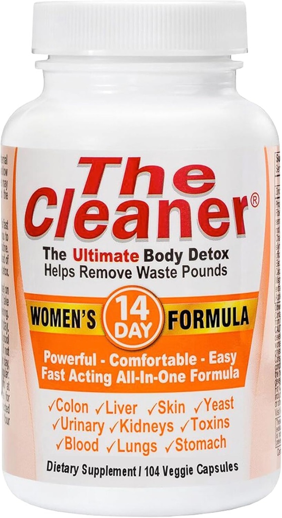 Century Systems The Cleaner Detox, Potężny 14- Day Kompletna wewnętrzna formuła oczyszczania dla kobiet, Wsparcie zdrowia trawiennego, 104 Kapsułki wegetariańskie