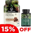 PlantFusion Complete Vegan Protein Powder & Wapnia Bundle - Plant Based Protein Powder with BCAA, Digestive Enzymes and Pea Protein