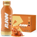 RAW Ready- to- Drink Protein Shake, Karmel słony - Napoje białkowe RTD z Grass- Fed białka serwatki Isolate for Post- Workout - Zero- Cukier & Gluten- Wolny posiłek Drink & Śniadanie, 12 Fl Oz