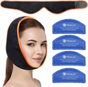 Opakowania na lód dla TMJ, Zęby Mądrości, z 4 wielokrotnego użytku Hot Cold Therapy Gel Packs, Ulga bólowa dla Chin, głowy, szczęki, jamy ustnej i twarzy, implanty dentystyczne