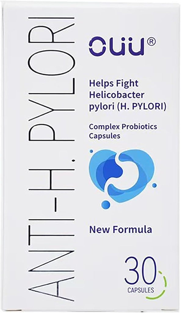 OUU H Pylori Leczenie 124; Pylopass Lactobacillus Reuteri Probiotic Nadaje się dla dorosłych i dzieci Wiek 9 + Wiek 124; 20 Miliard CFU na Podawanie 124; 28 Kapsułki wegetariańskie 124; Ulga z Heartburn & Acid Restructure
