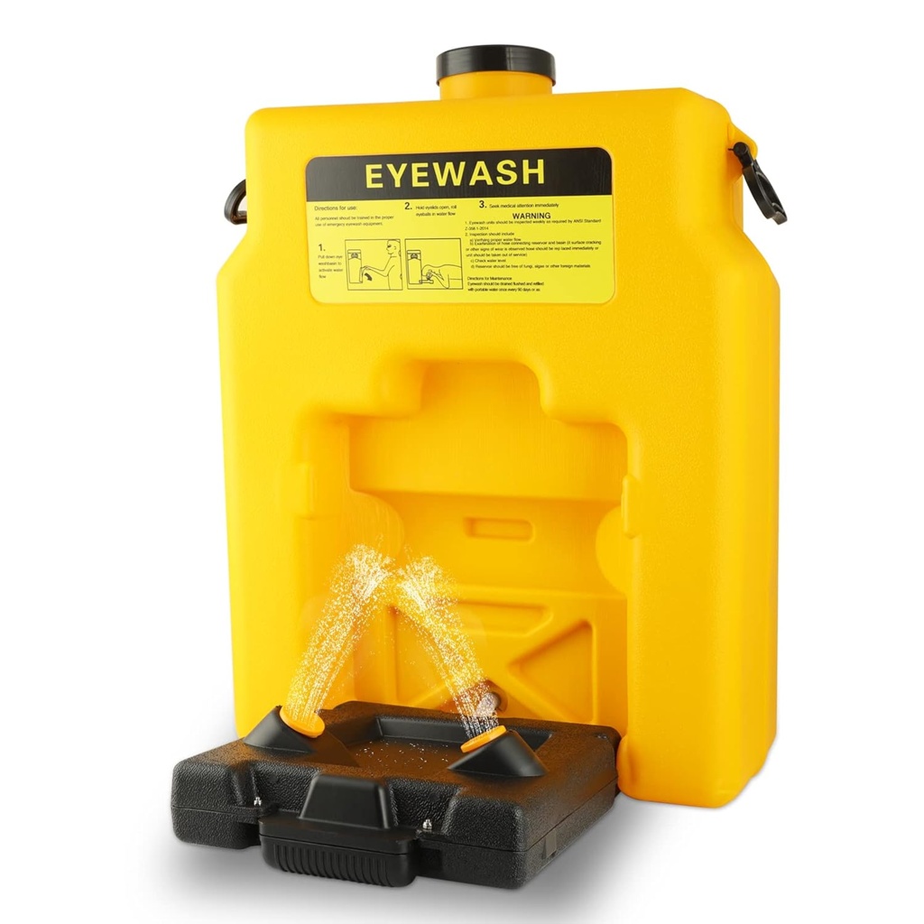 Przenośne myjnia oczodołów-Stacja awaryjna OSHA- Zatwierdzony Yeipower - Wall Omontowany myjnia do oczu pierwszej pomocy 14 Gallon nawadnianie oka sprzęt