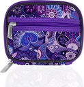 Serfeymi Cotygodniowy Travel Pill Case Organizator do torebki z usuwalną 7-dniową skrzynkę, modny pojemnik na pill dla medycyny, Witamina, Suplement - Purpurowy 01