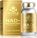 120 kapsułki NAD + Suplement 1000 mg - True NAD + & Resveratrol, NMN Alternatywa dla anty- starzenia