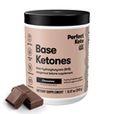 Perfect Keto egzogenne Ketones proszek, sól BHB do ketozy i wsparcia postu, elektrolity do nawadniania, kofeiny wolna energia, czekolada, 8.57 oz