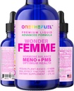 Wonder Femme Plant-Based Hormon Równowaga Menopauza Gorące błyski Relief Wsparcie 100% Naturalne 17 Herbal Kobiety Estrogen Suplement do zdrowia Dong Quai Vitex + Szybkie Absorb Tincture 2 oz. Płynne