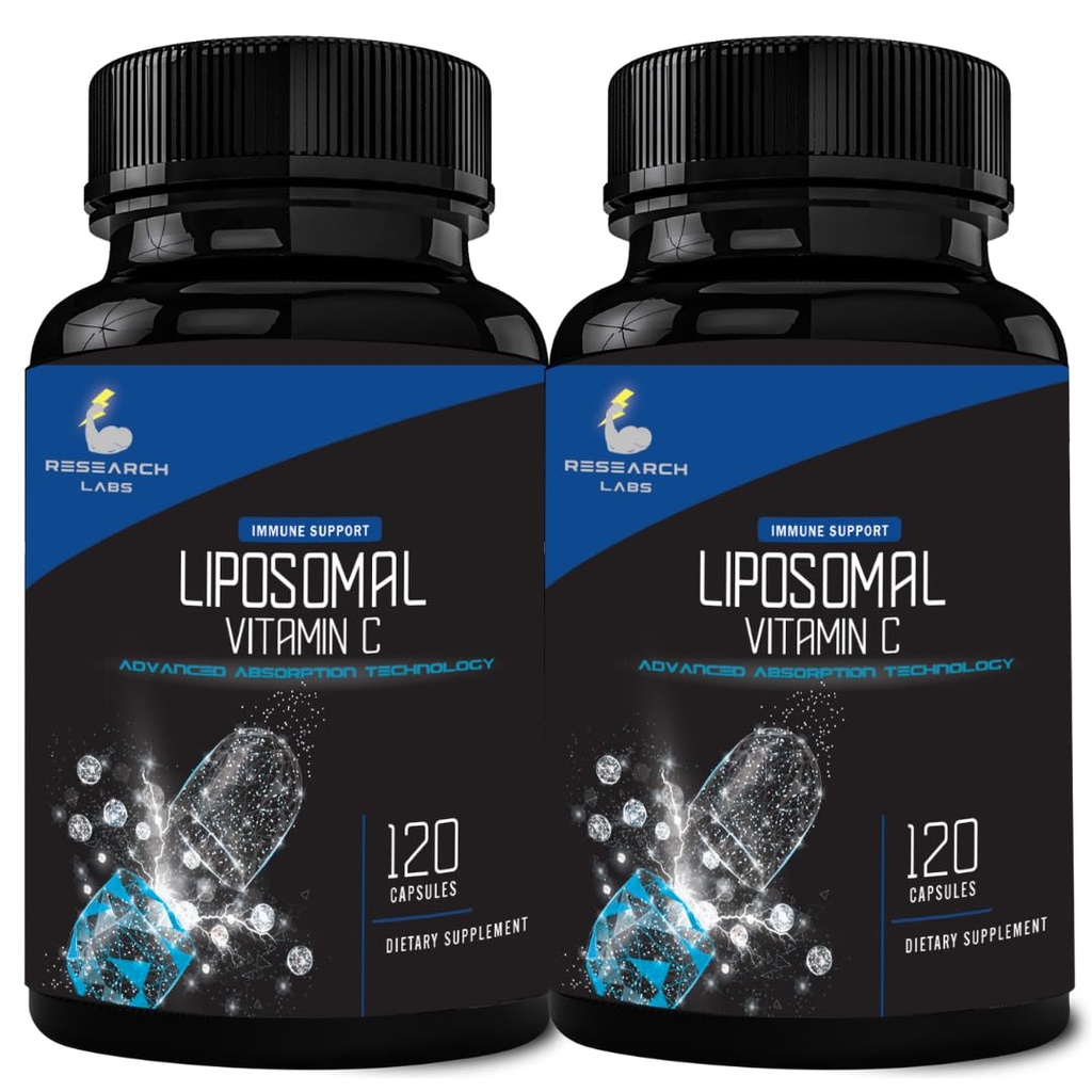 Badania Labs Liposomal witaminy C Suplement w / Zwiększona absorpcja LipoQuil- C ™ Witamina 124; 2 Fer 1 ad 240 Kapsułki Całkowity Immune Support Kolagen Booster 124; Wysoka dawka Tłuszcz Rozpuszczalny Vita C 1000mg Buforowany Witamina 124; Nie GMO