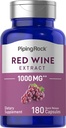 Piping Rock Red Wine Extract Kapsułki 1000mg 124; 180 Hrabia 124; Non-GMO, Gluten suplement