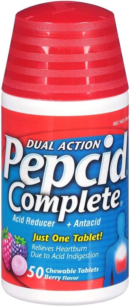 Pepcid Complete Berry Flavor - 100 tabletek do żucia (50ct x2 butelki)