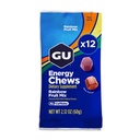GU Energy Chews, Rainbow Mix Energy Gummies z elektrolitami, Darmowy, Energia On- The- dla każdego treningu, 12 Torby (24 Służenie ogółem)