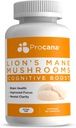 Lions Mane Mushroom Kapsułki (dodatkowa siła 1.500mg / serwowanie) dla zdrowia mózgu, psychicznej klarowności, pamięci i ostrości. 45,000 mg na butelkę 90ct