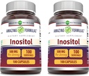Amazing Supplement Inositol Supplement DEVE 124; 500 Mg Per Serving EVE 124; 100 Kapsułek DEVE 124; Non- GMO DEVE 124; Gluten Free EVE 124; Made in USA DEVE 124; Pack of 2