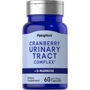 Pipping Rock Cranberry Complex Supplement Supplement 124; 60 Kapsułki 124; z D- Mannose i mieszanka probiotyczna dla kobiet i mężczyzn 124; Advanced Urininary Formula British 124; Non-GMO, Gluten Free