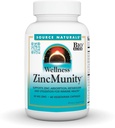 Source Naturals Wellness ZincMunity, Supports Zinc Absorption, Metabolism and Utilization for Immune Heath*, 50 mg Zinc - 60 Vegetarian Capsules