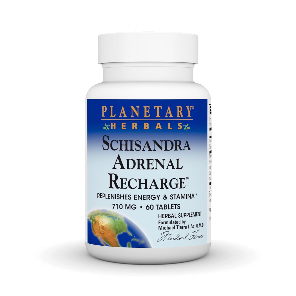 Planetarne zioła Schisandra Zespół nadnerczy 710mg z Yam Rhizome, Poria Sclerotium & More - 60 tabletek