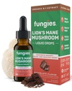 Fungie Grzyb Lwie Mane płynne krople, Czekolada - nalewka z Lions Mane Extract Wspiera mózg mgły, Focus, Pamięć i zdrowy nastrój - Mushroom Complex Suplement dla dorosłych - 30 Służenia