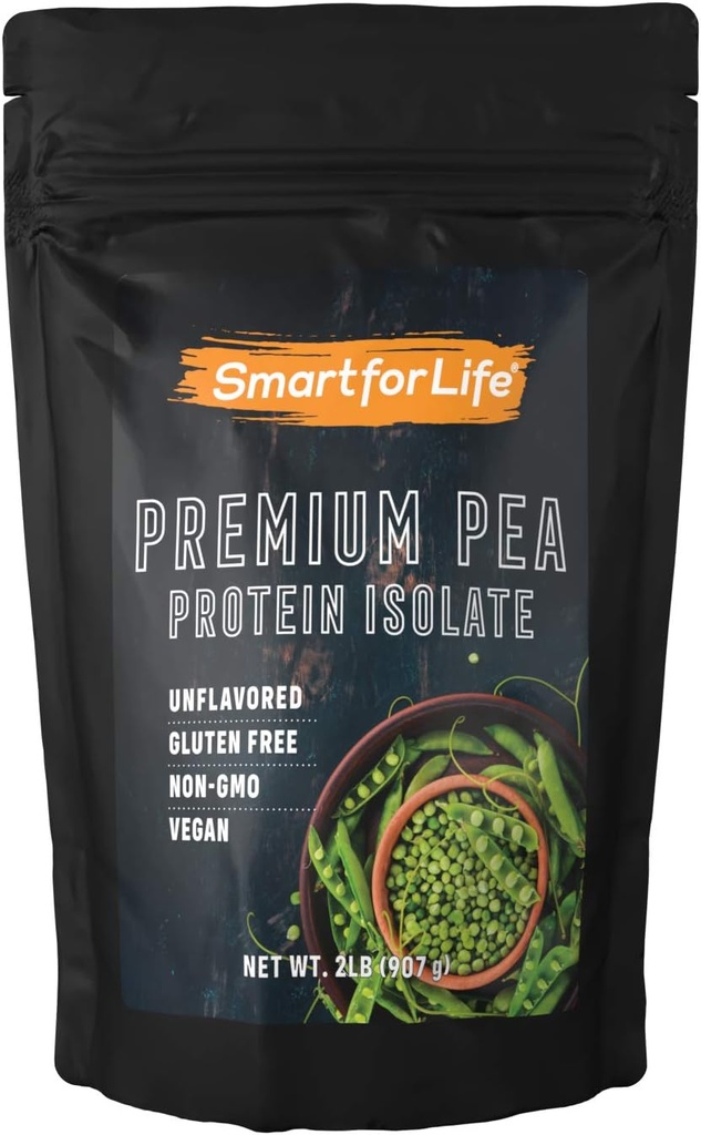 Smart for Life Pea Protein Powder Meal Replacement Shake - 2 funty - Organic Vegan BCAA 's Loaded Plant Protein Powder - Keto Friendly and Vegetarian Plant Based Protein Powder - Łatwe w digeście