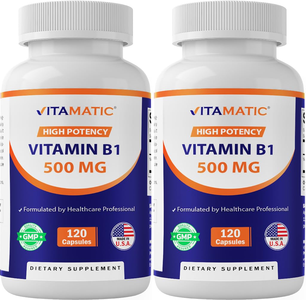Witamina Witaminy B1 (tiamina) 500 mg - 2 opakowania (120 kapsułek ogółem)