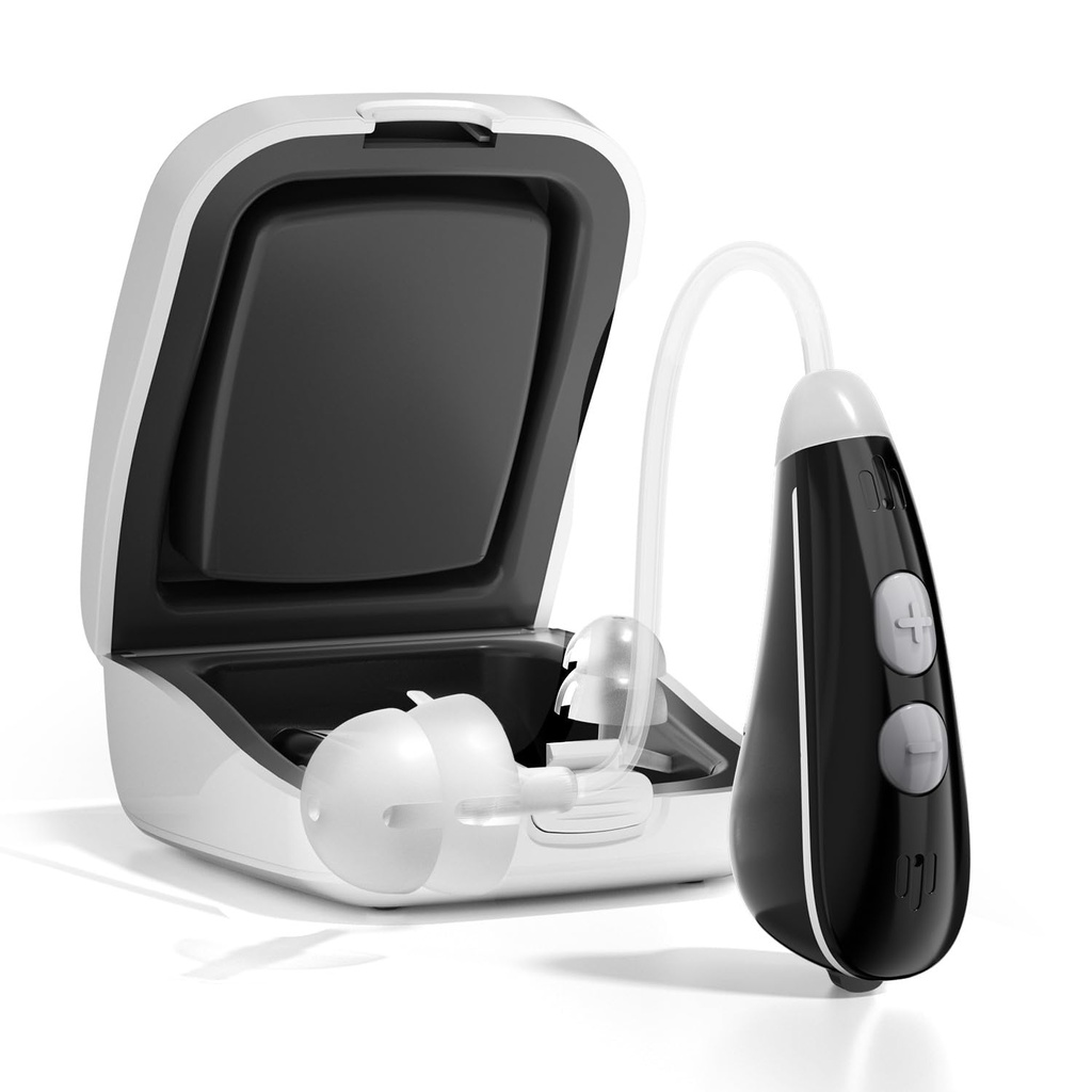 Ceretone Słuchanie Pomoc dla Seniorów - Nexus OTC Słuch Pomoc z Superior Sound, Dyskrecja & Lekka Waga, Wielki dar, Czarny