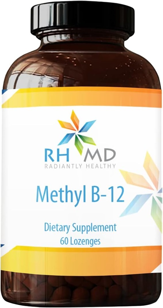 RHMD Methyl B- 12 Lozenges - 5000mcg B12 Methylcobalamine Methylcobalamine Methyl B12 - Vegan Witamina B12 Dietetyczne Suplementy - Nie GMO (60 Szybkich Rozpuścić Lozengi)