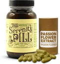 The Serenity Pill 60 Caps - Organic Mood Pills & Anti Stress Supplement w/Ashwagandha Root Extract, Passion Flower Extract, Nutmeg & Green Tea Extract - Natural Passion Flower Supplement for Stress