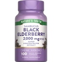 Nature 's Truth Black Elderberry Kapsułki 124; 100 Hrabia 124; Super skoncentrowany ekstrakt Sambucus 124; Non- GMO i gluten suplement wolny
