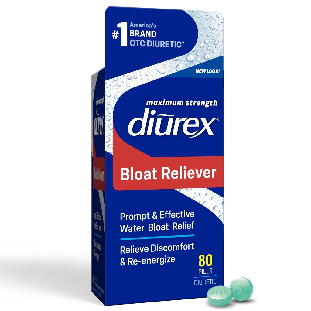Diurex Ultra Reenergetyzujące Pigułki wodne - Relieve Water Bloat - czuć się lepiej i mniej ciężej - 80